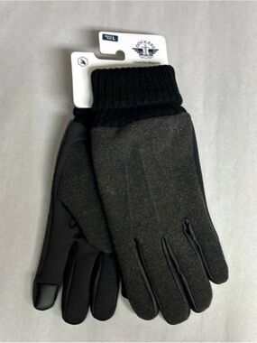 New Dockers Gloves Men’s Lined Black Touchscreen Gloves Sz L Casual Outdoors